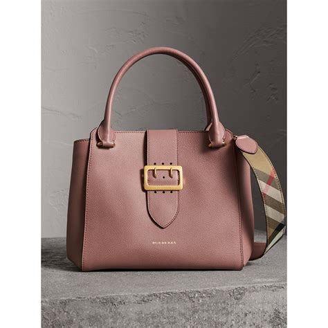 burberry small grainy leather tote|burberry buckle medium tote pink.